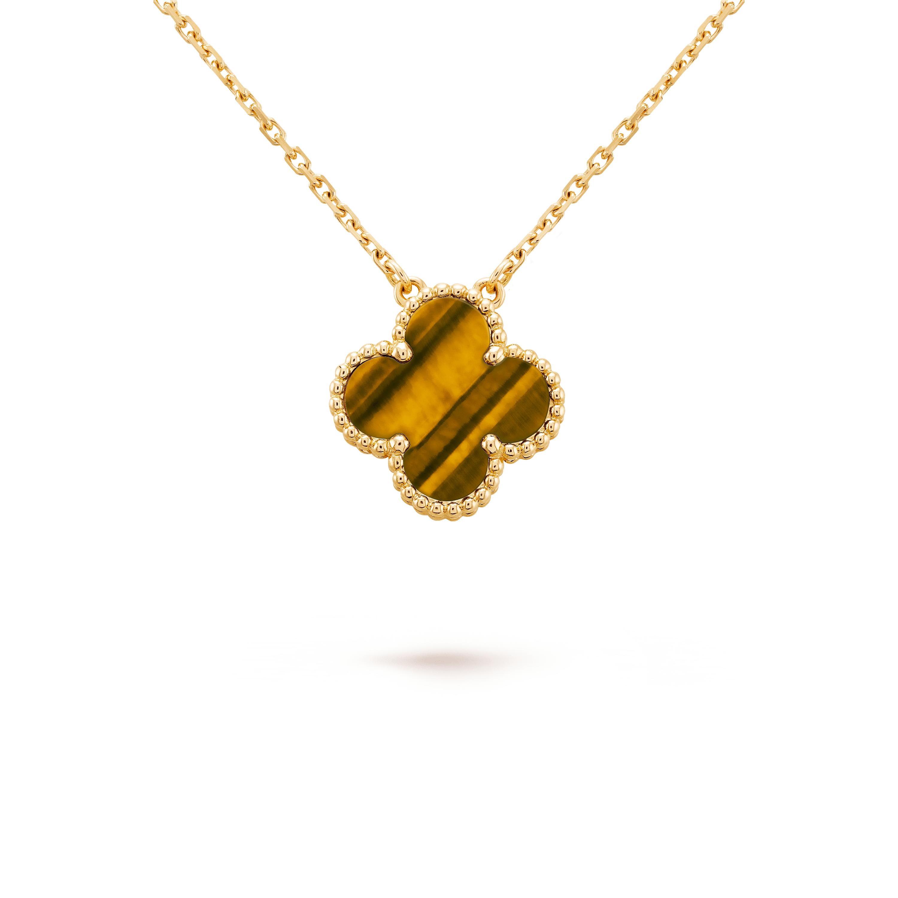 ヴィンテージ アルハンブラ ペンダント, イエローゴールド, タイガーズアイ: 1 石, Detail, Jewelry Pendent