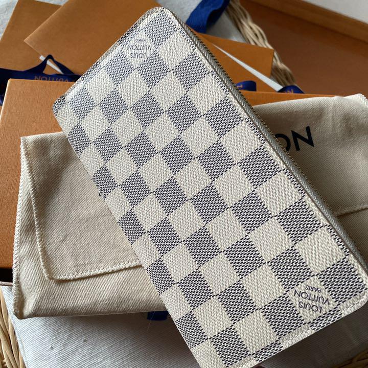 ホワイト系驚きの安さ 美品 ルイヴィトン ダミエアズール ジッピーウォレット 長財布 レディースホワイト系￥34,986-www.dawajen.bh