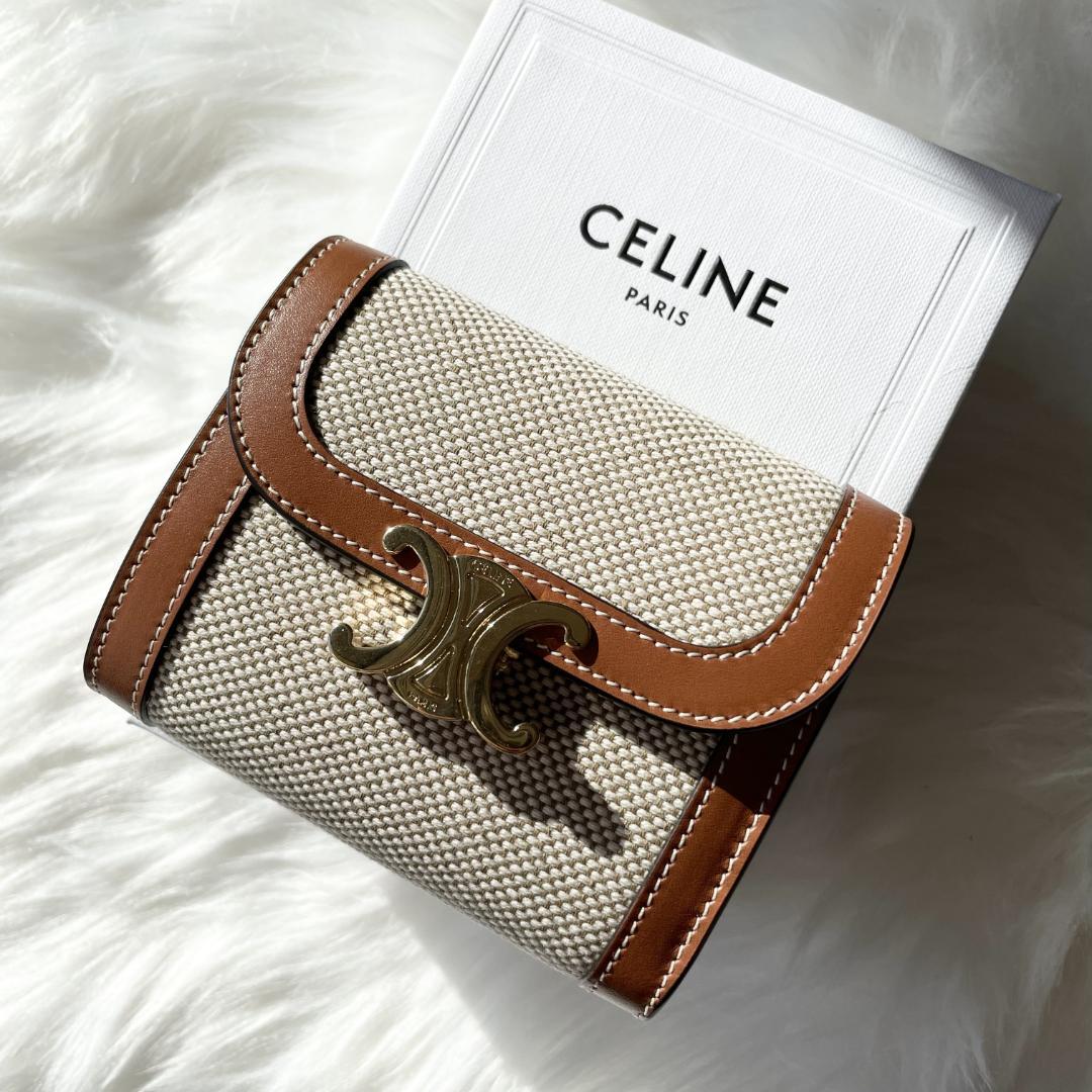 ✨極美品✨現行✨CELINE 三つ折り 折り財布 トリオンフ スモール