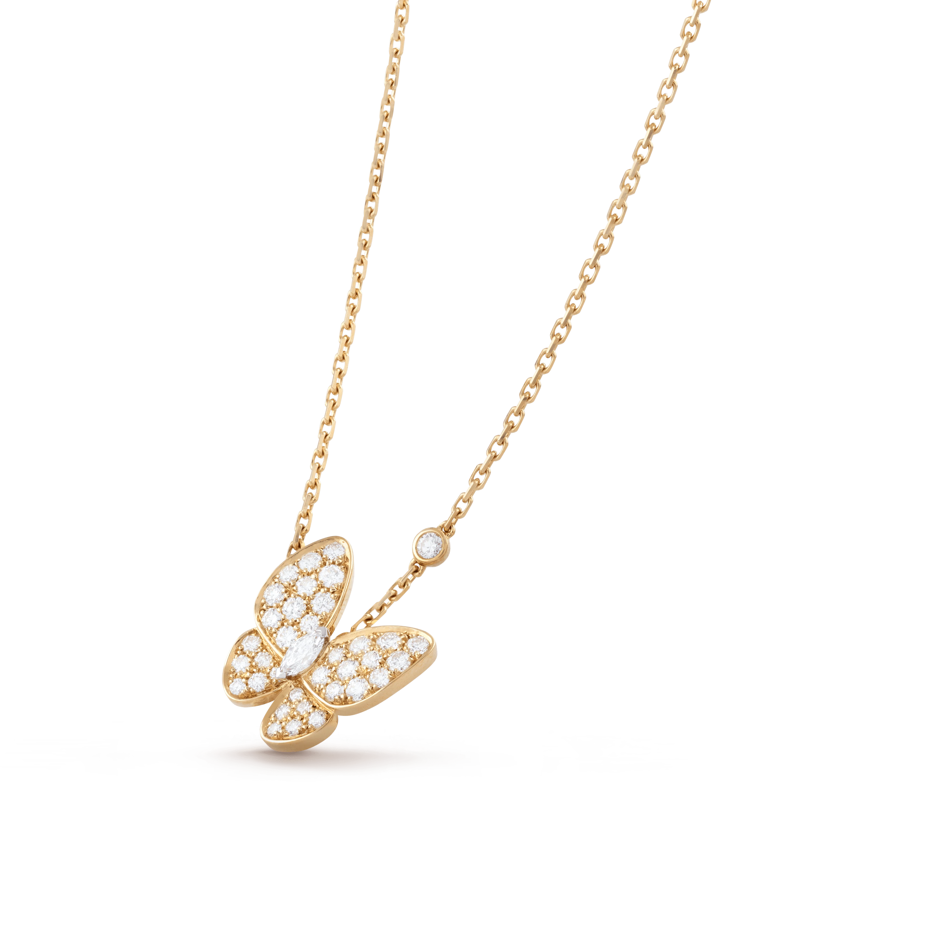 ドゥ パピヨン ペンダント, イエローゴールド, ダイヤモンド: 36 石, 0.88 カラット, Three Fourth, Jewelry Pendent