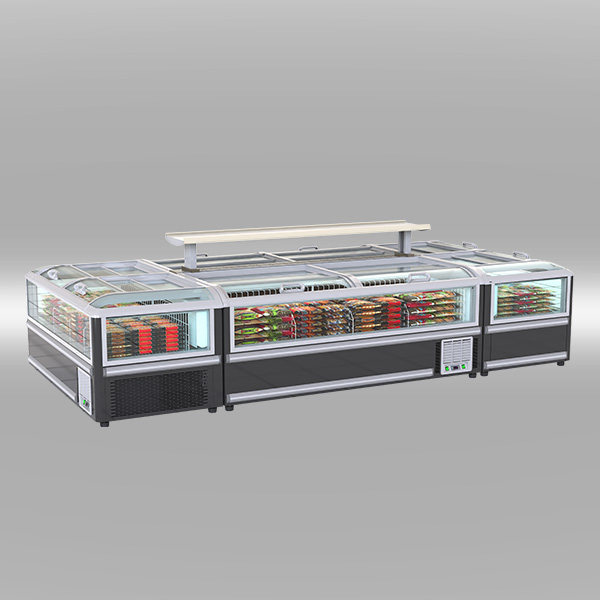 WRAP-AROUND GLASS COMBINE ISLAND FREEZER