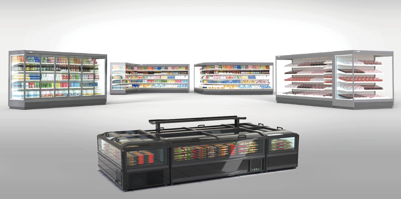 AOCHI's revolutionary transparent island-freezer maximizes frozen food sales.
