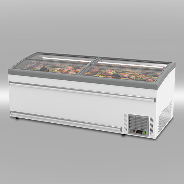 CURVED GLASS COMBINE ISLAND FREEZER