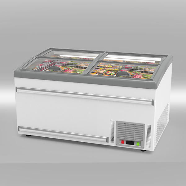 CURVED GLASS COMBINE ISLAND FREEZER