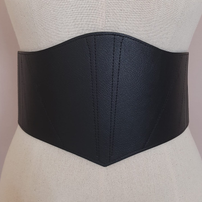 MEGAN MERLOT BELT - BLACK-Juneoesque-Plus Size Clothing