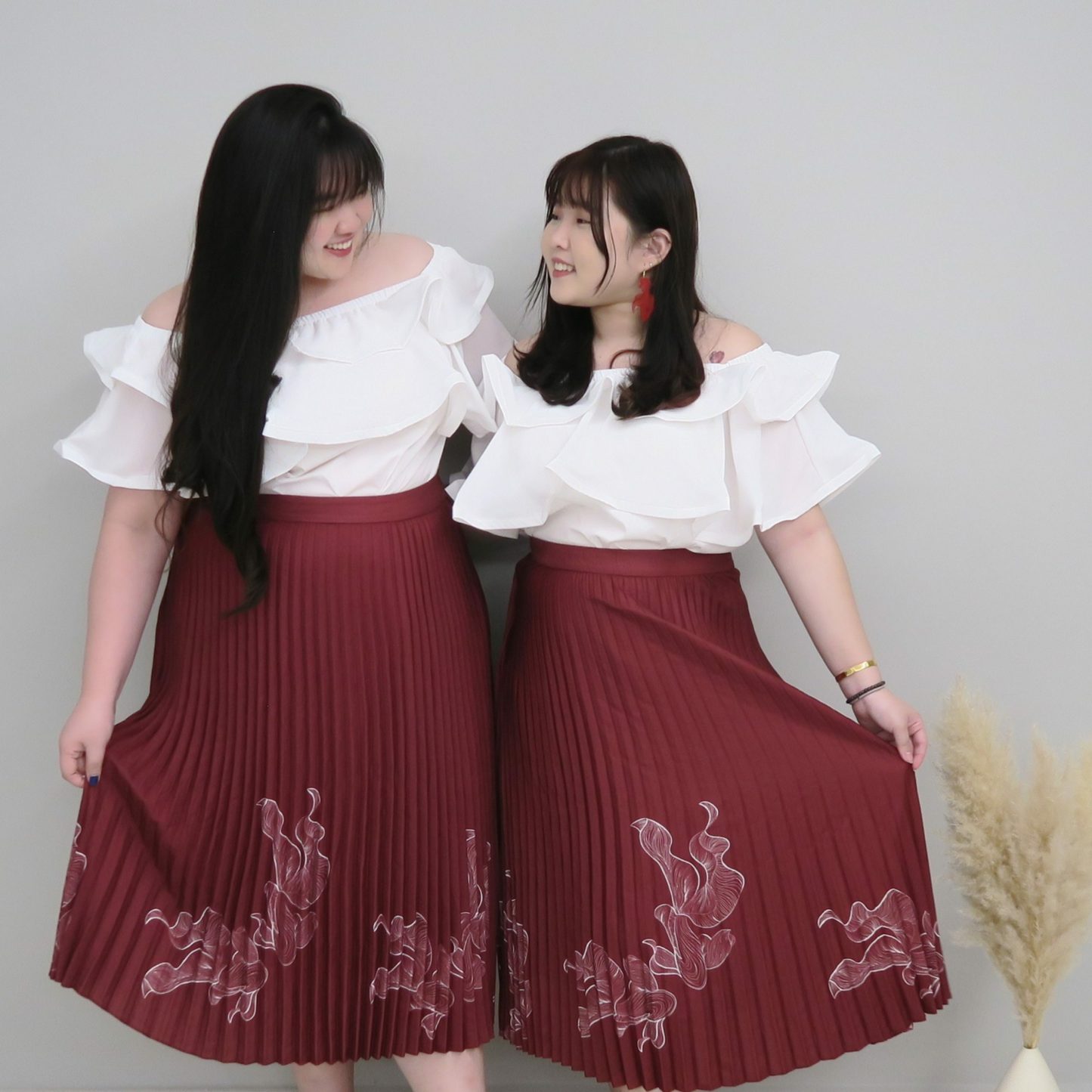 KIRIN WAVES TOP - WHITE-Juneoesque-Plus Size Clothing