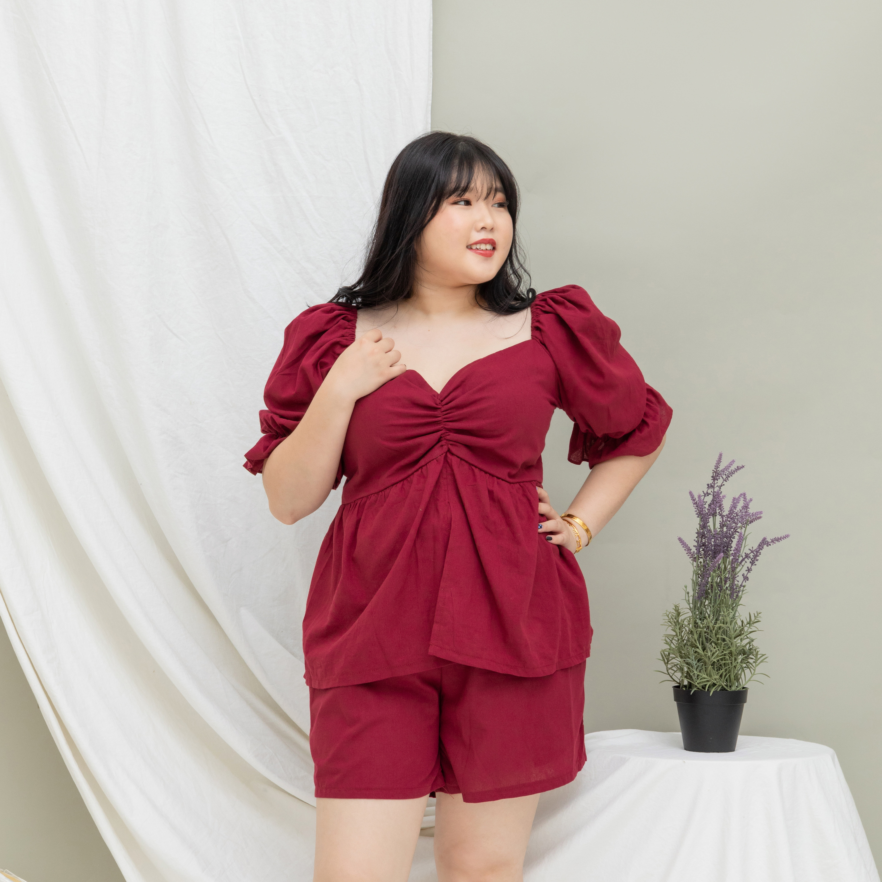  SABLE CLARISSA CO-ORD - MAROON