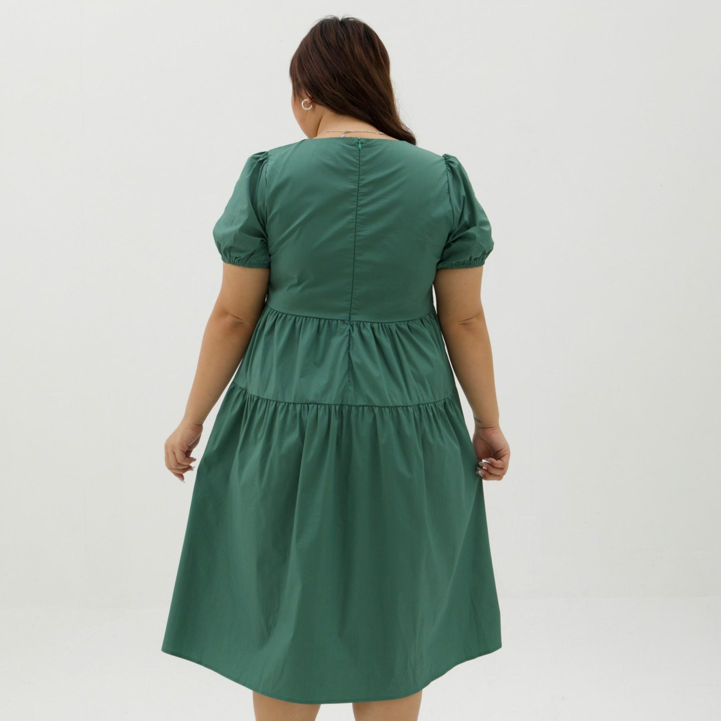 DAHLIA ALPHINE DRESS – GREEN-Juneoesque-Plus Size Clothing
