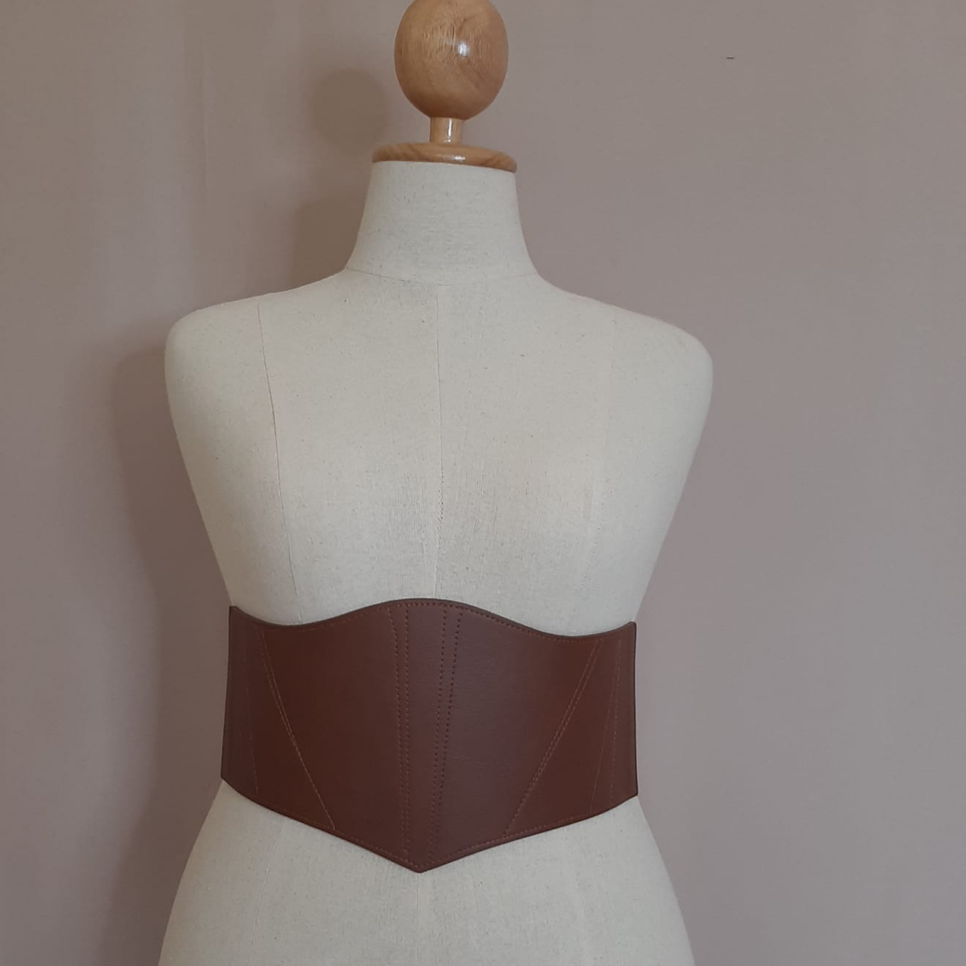 MEGAN MERLOT BELT - BROWN-Juneoesque-Plus Size Clothing