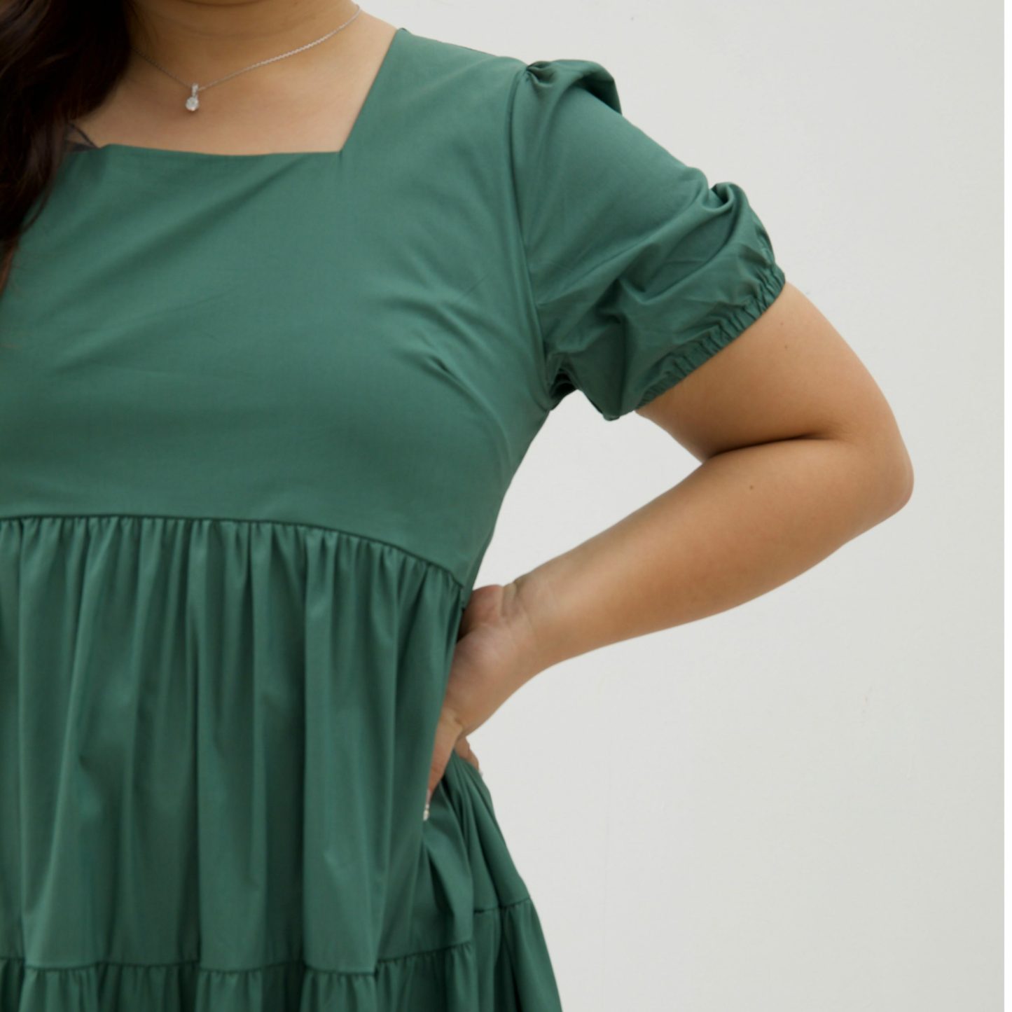 DAHLIA ALPHINE DRESS – GREEN-Juneoesque-Plus Size Clothing