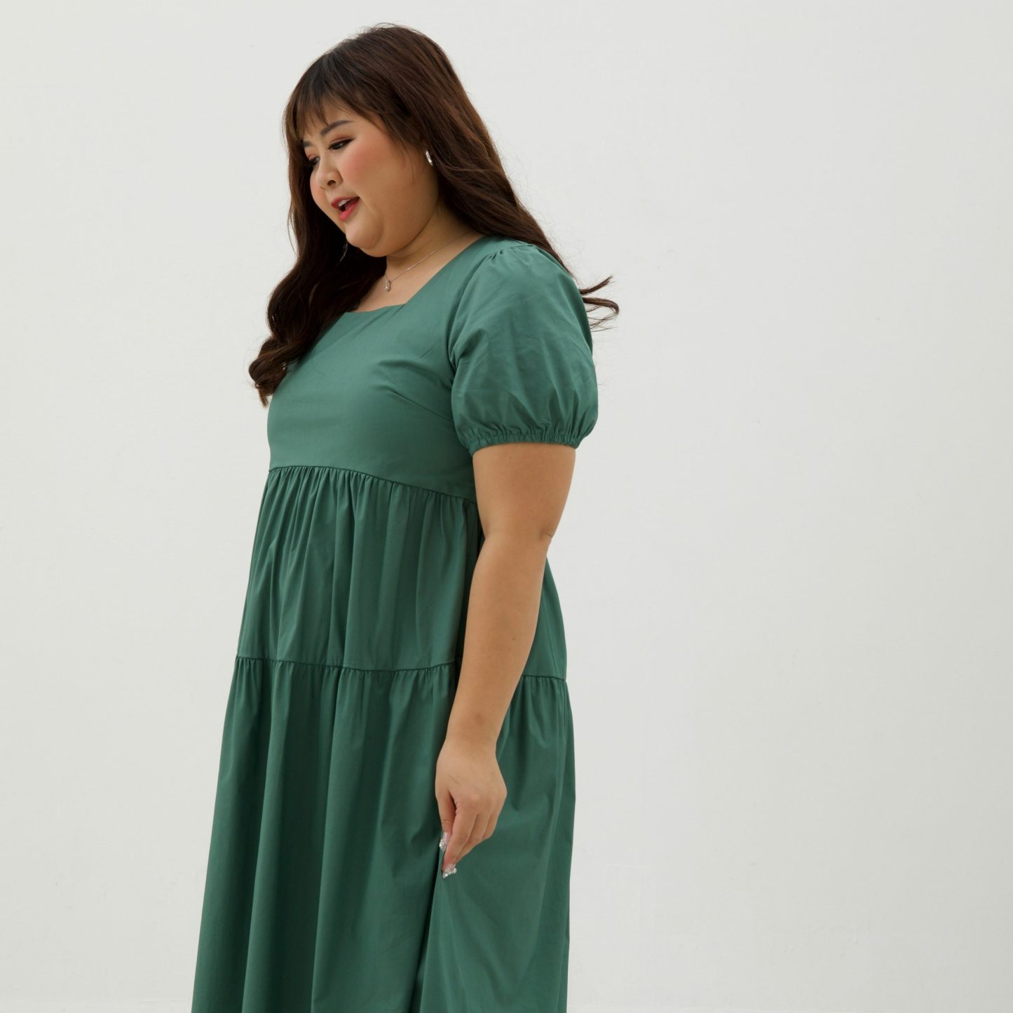 DAHLIA ALPHINE DRESS – GREEN-Juneoesque-Plus Size Clothing
