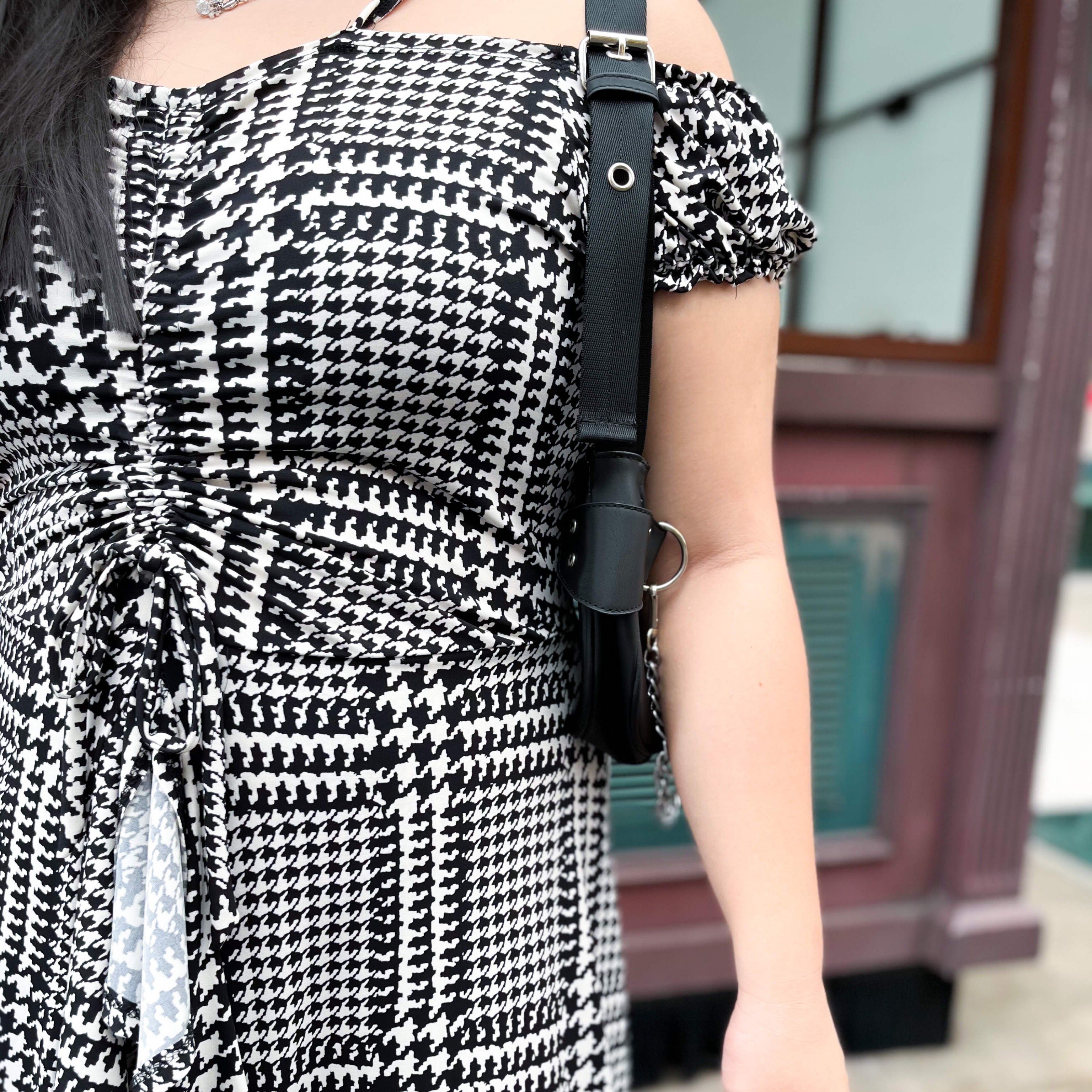 FREYA WILMA SKORTS DRESS - HOUNDSTOOTH-Juneoesque-Plus Size Clothing