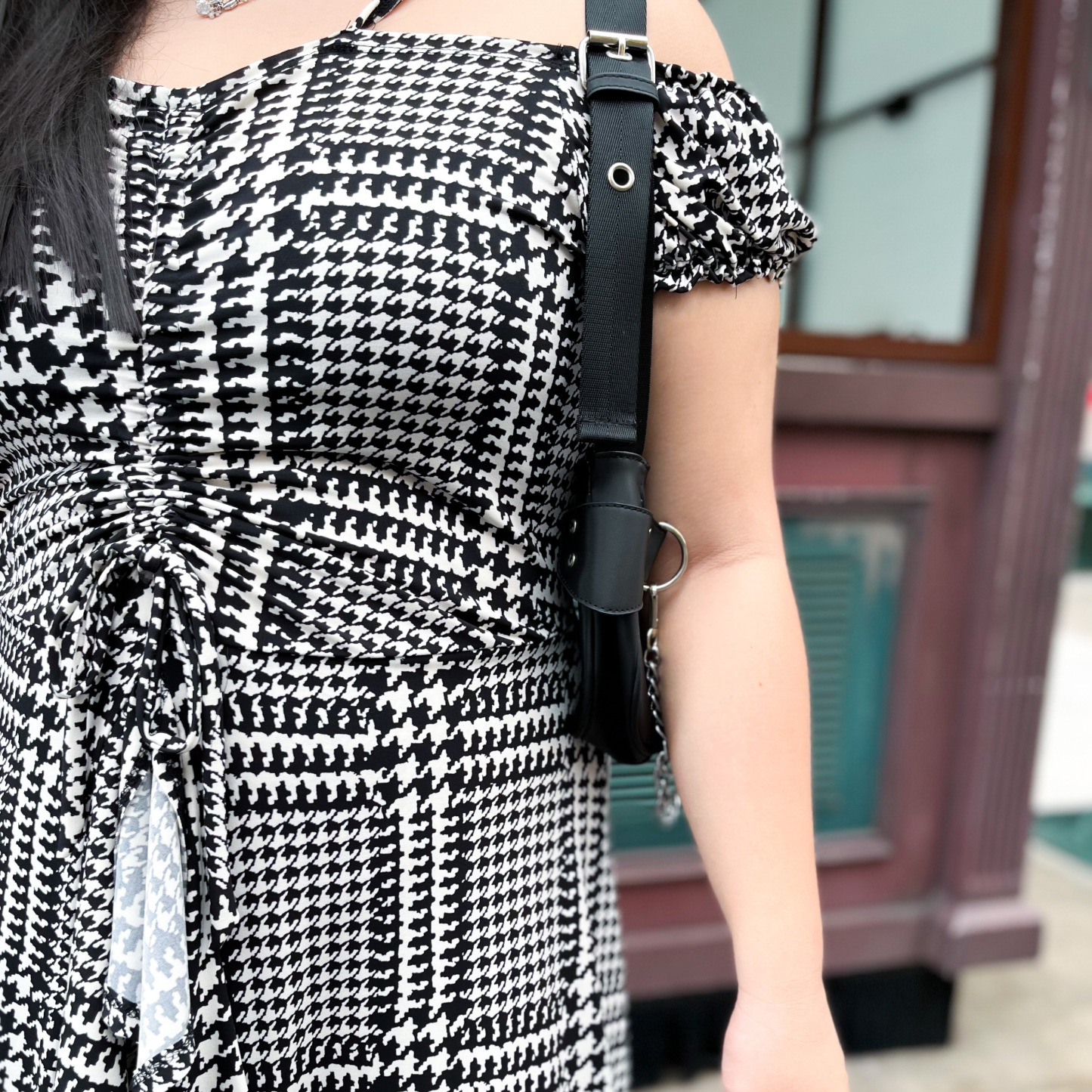FREYA WILMA SKORTS DRESS - HOUNDSTOOTH-Juneoesque-Plus Size Clothing