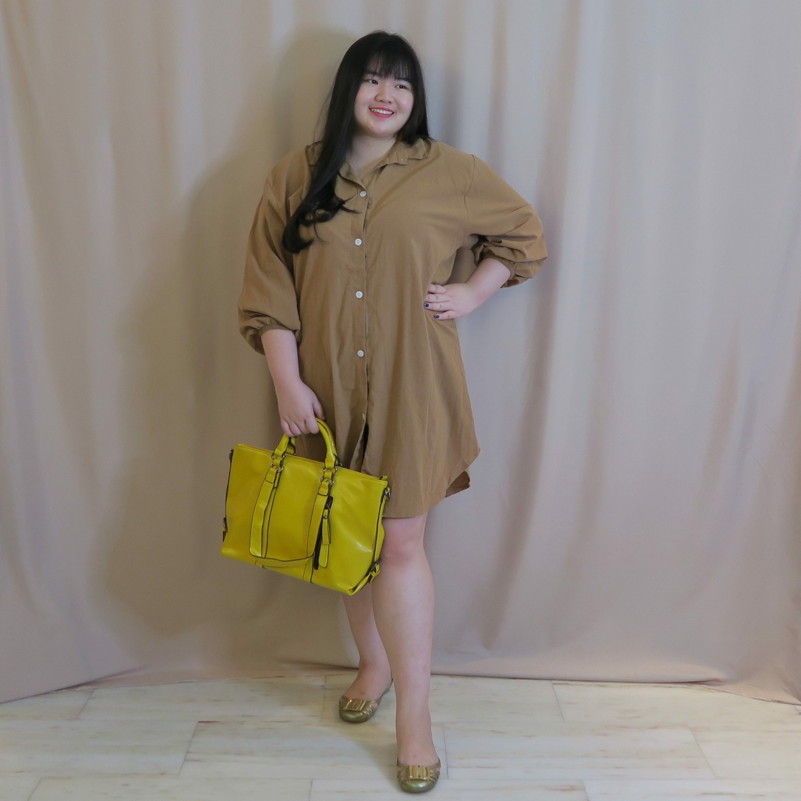 DON THERESA DRESS – BROWN