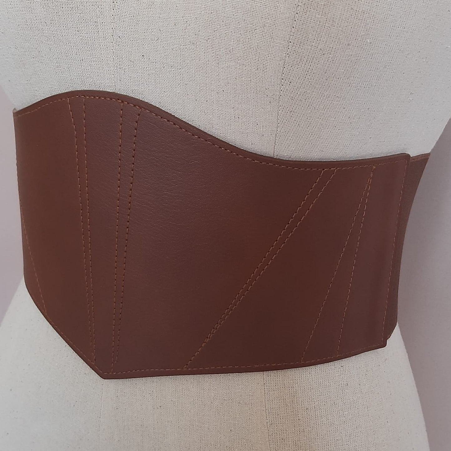 MEGAN MERLOT BELT - BROWN-Juneoesque-Plus Size Clothing