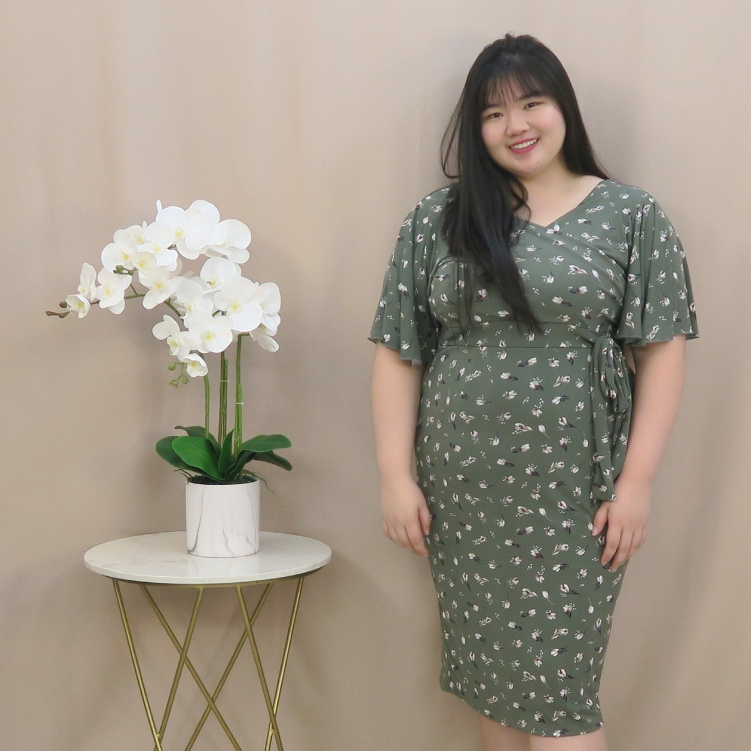 ANNETTE ALLY DRESS – SAGE BLOOM