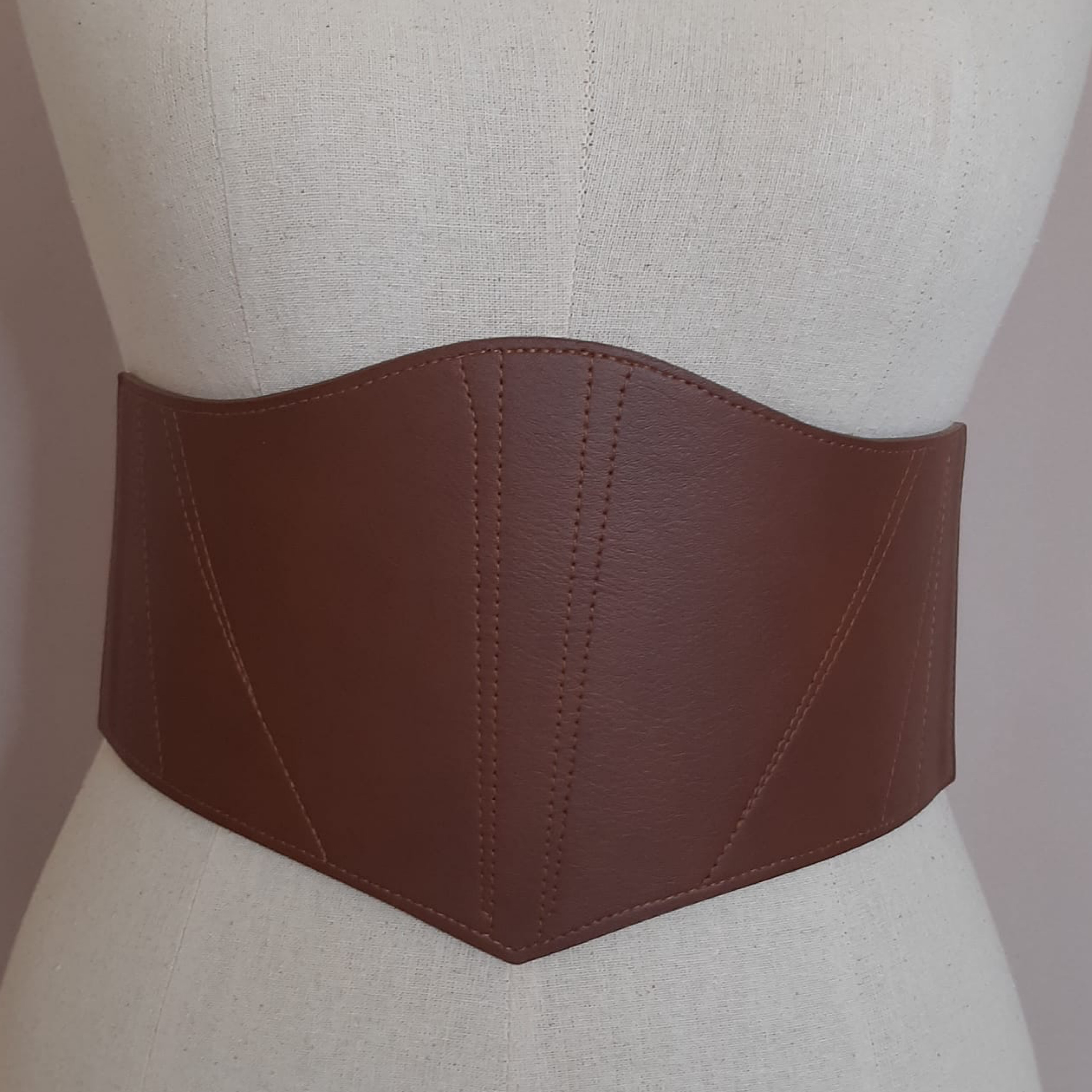 MEGAN MERLOT BELT - BROWN-Juneoesque-Plus Size Clothing