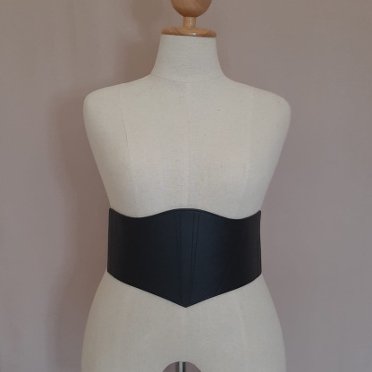 MEGAN MERLOT BELT - BLACK-Juneoesque-Plus Size Clothing