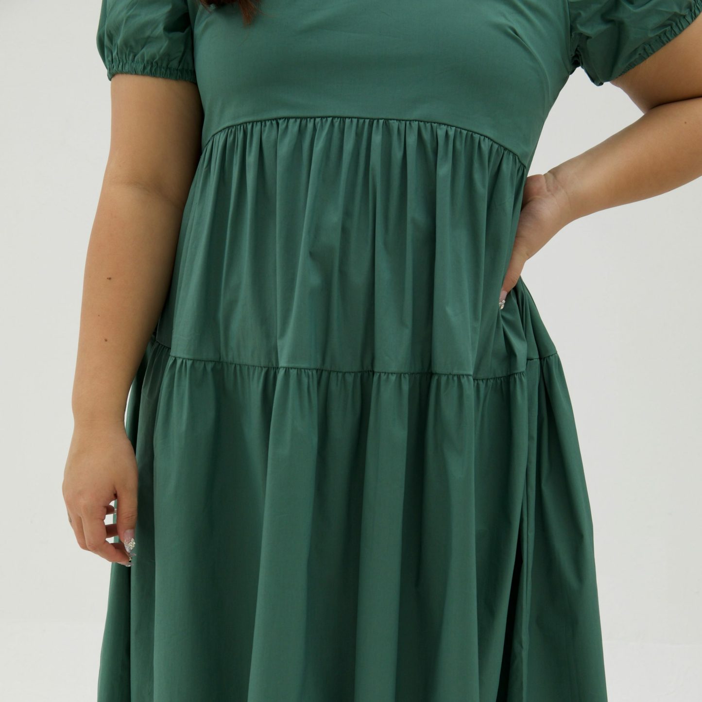 DAHLIA ALPHINE DRESS – GREEN-Juneoesque-Plus Size Clothing