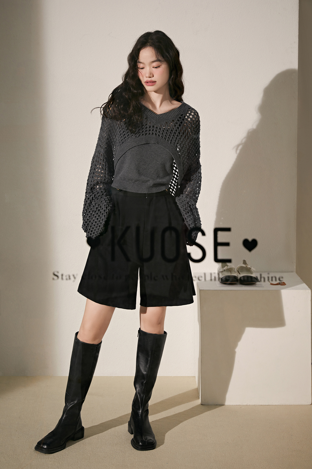  Autumn design hollow out sweater 