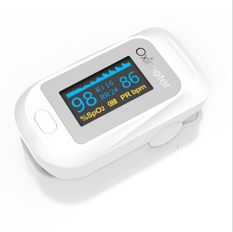 Portable Finger Pulse Oximeter Multi-function Digital Blood Oxygen Saturation Breath Rate Monitor Wearable Healthcare FDA CE