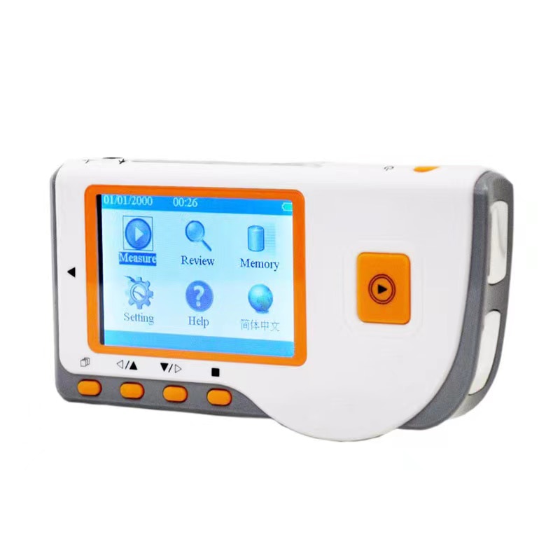 Portable Handheld ECG 24 HOURS Continuous Heart Waveform Detector Monitor Household Monitoring Device W/ Cable Pads Color Screen