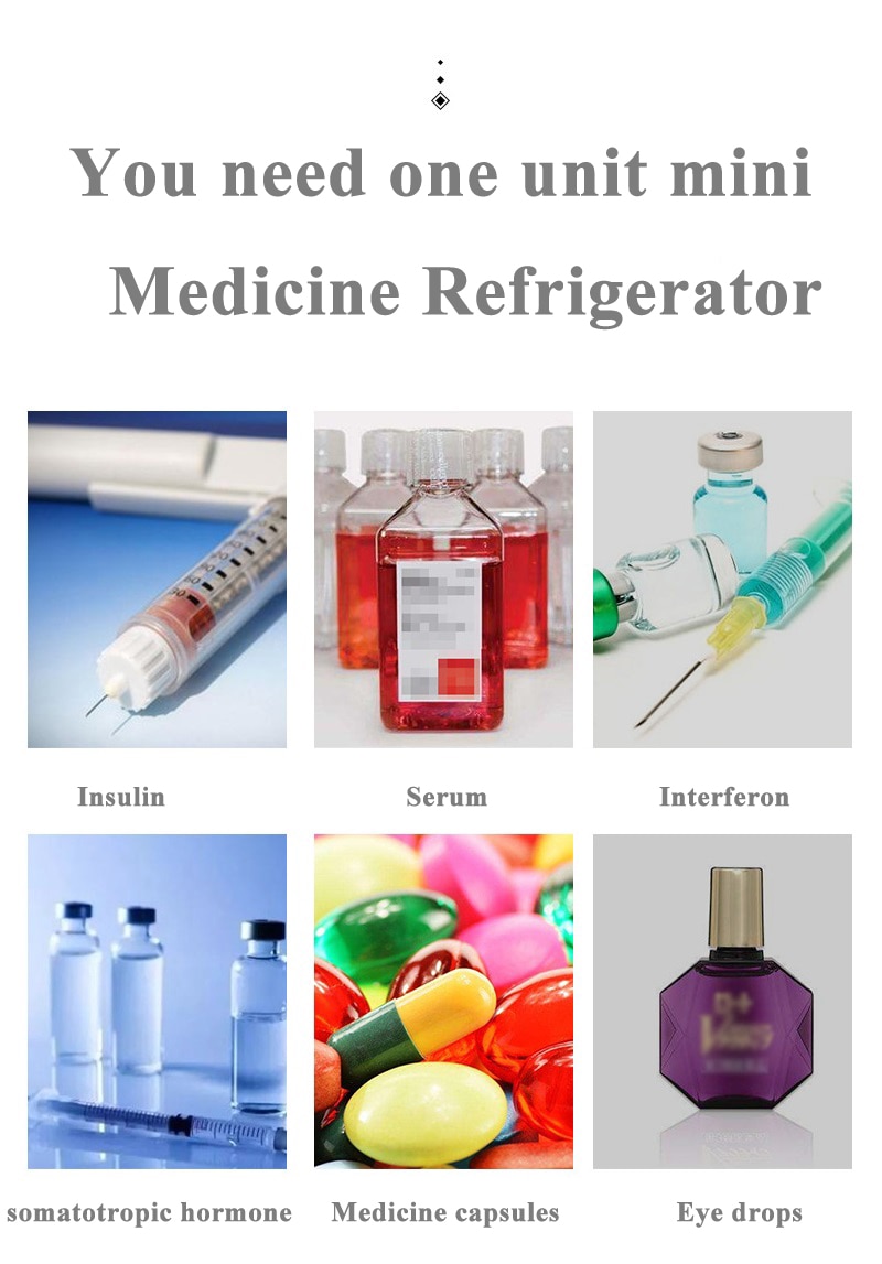 Mini Portable Insulin Refrigerator MiniFridge Cooler For Insulin Serum