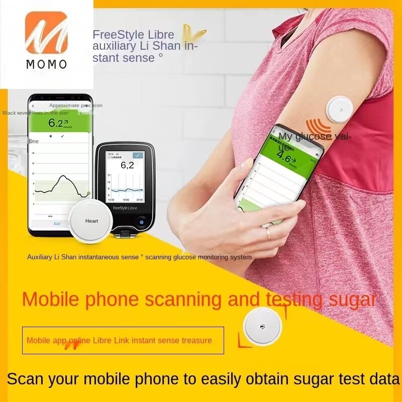 Freestyle Libre 24h Real Time Monitoring Blood Glucose Meter Tester Sensor Scanner Sanguis