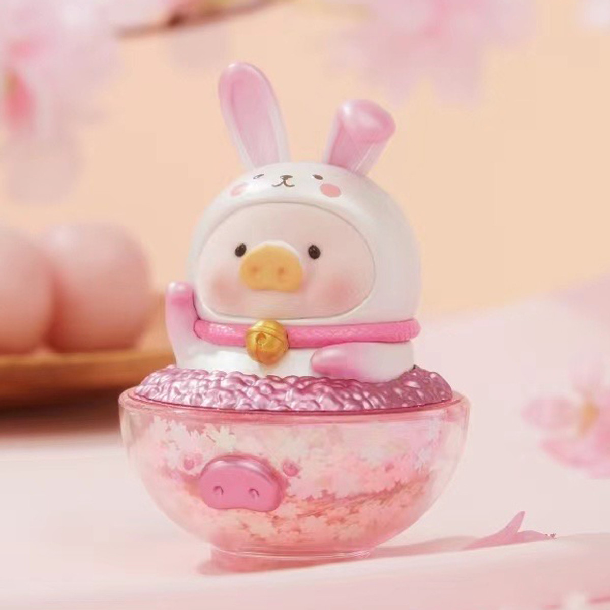 Lulu the Piggy Year of The Rabbit Golden Rice Bowl Sakura + Sakura 2 Blindbox series set