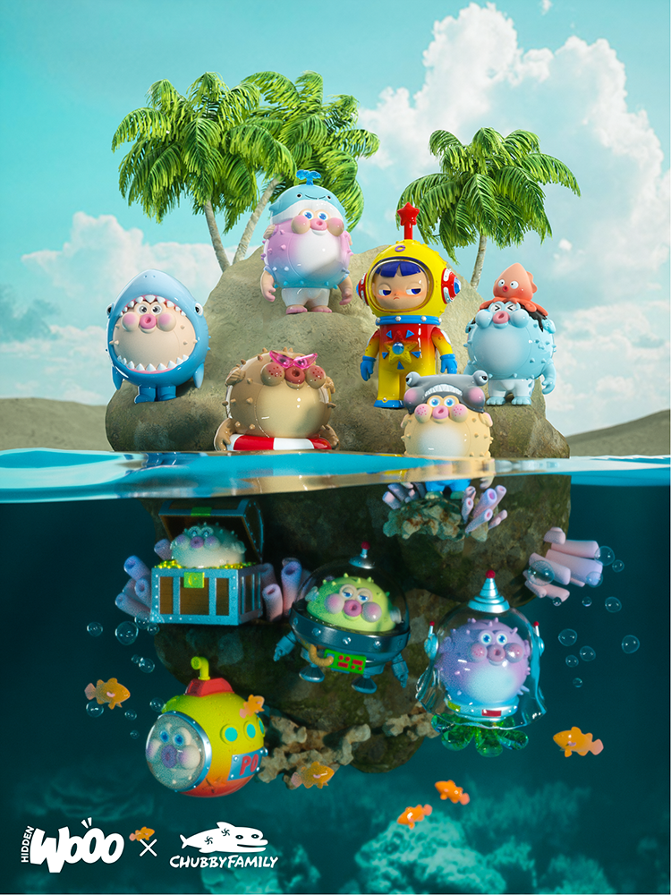 3個セット　HIDDEN WOOO x CHUBBY FAMILY Amazon.com: HIDDEN WOOO x CHUBBY FAMILY CHUBBYPOPO Ocean
