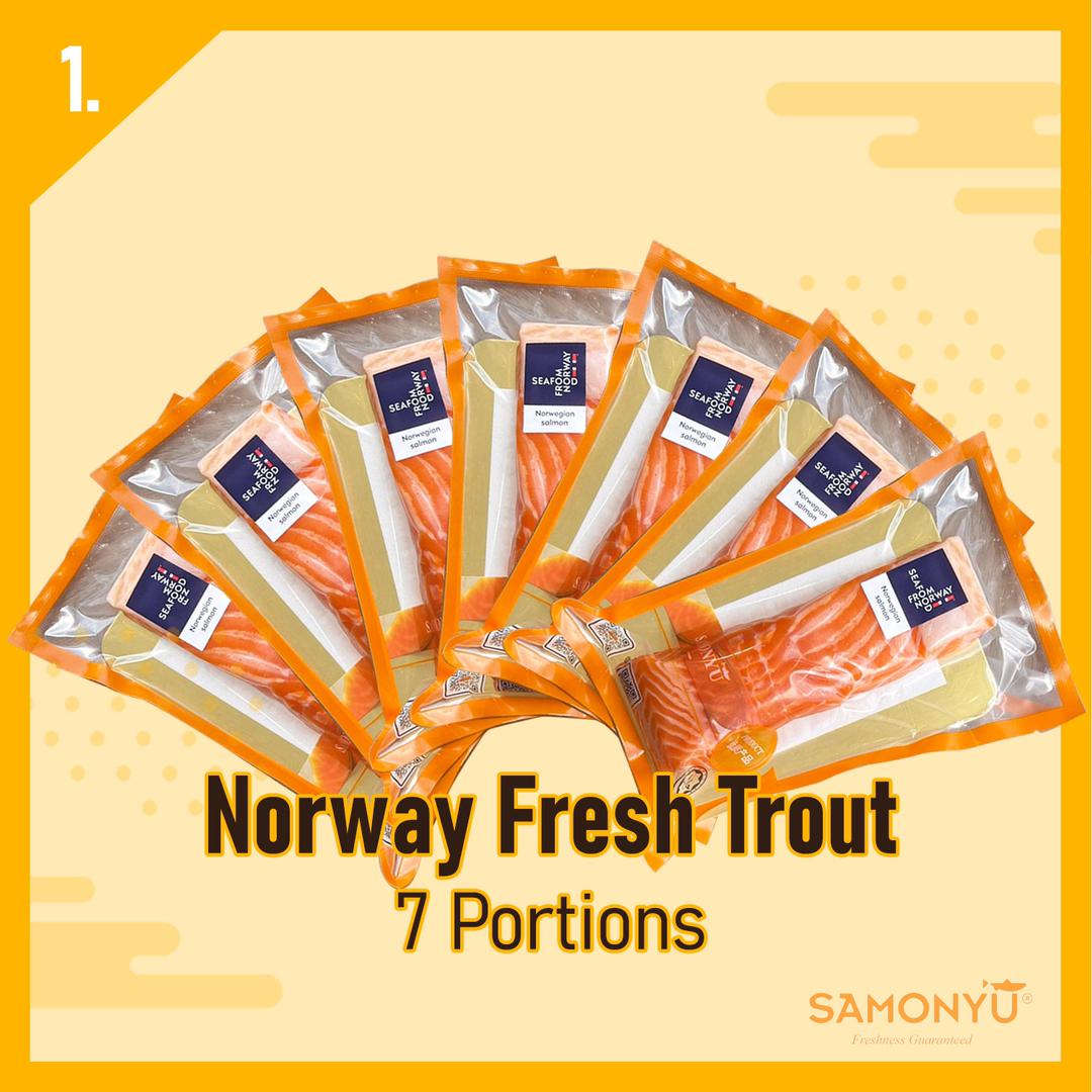 【PREORDER】 Norway Fresh Trout (预定) 挪威新鲜鳟鱼 （+-2KG) (FREE DELIVERY)