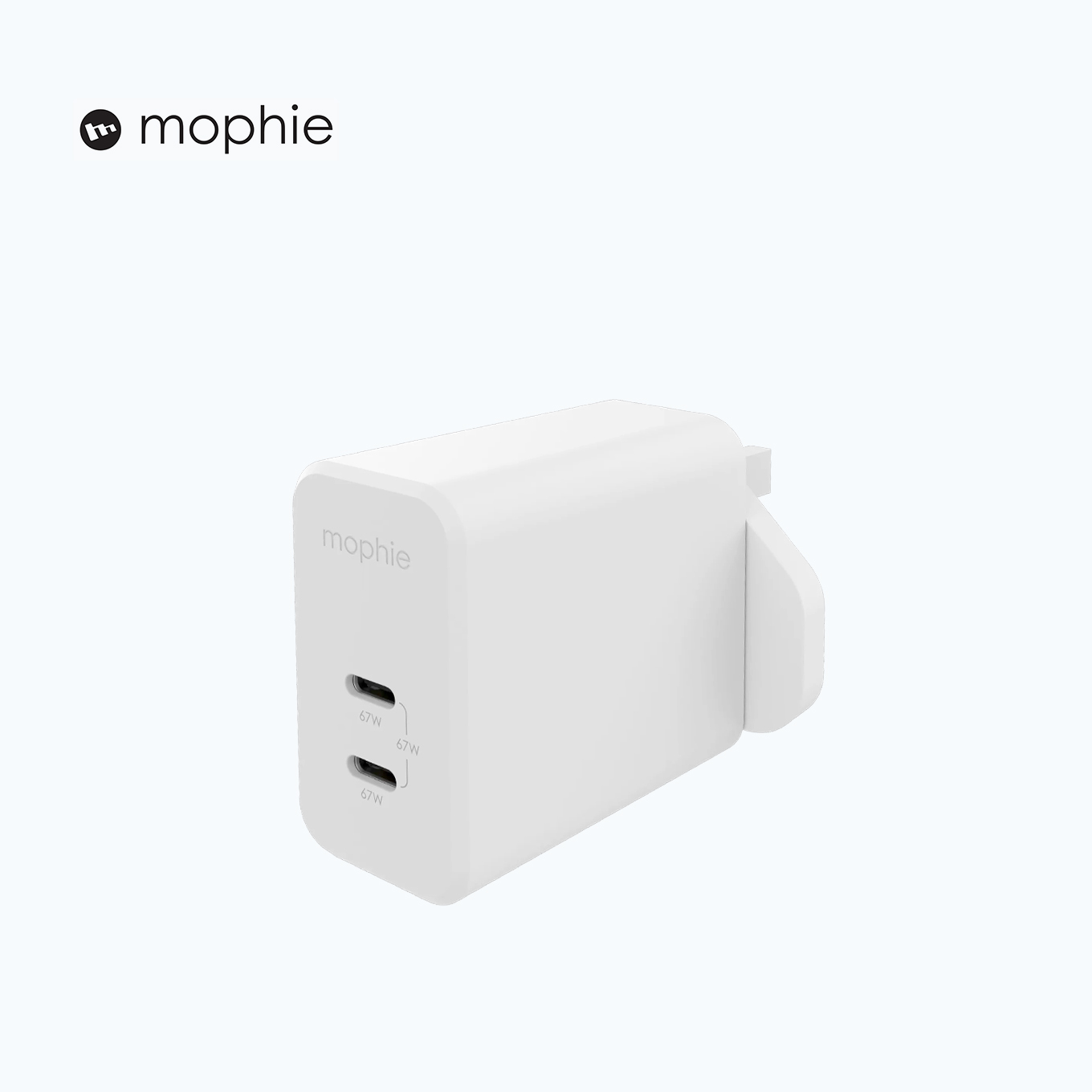 Mophie Speedport 67W 2-Port USB-C GaN Fast Wall Charger