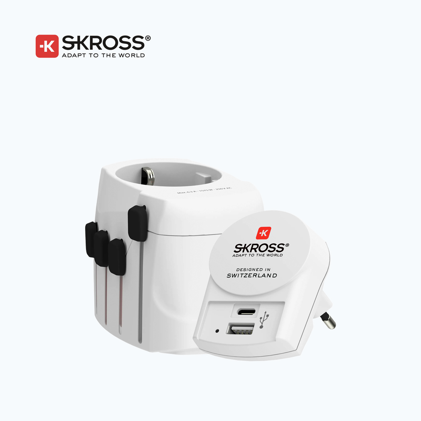 Skross PRO World (7A) 1A1C 4 Slides Universal Travel Charger with EU Adapter