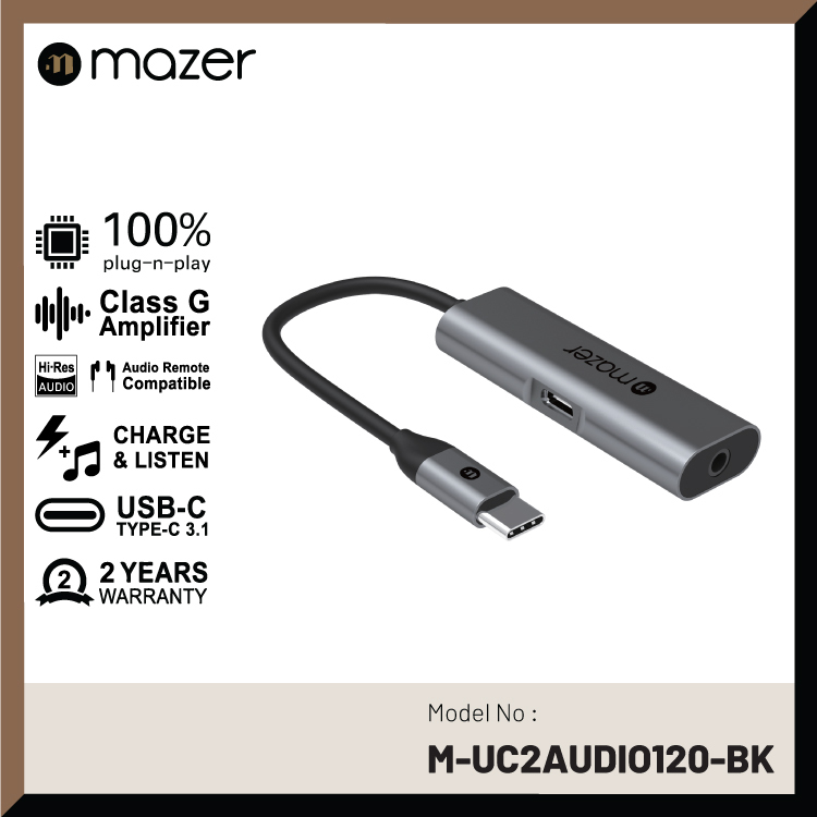 USB-C to 3.5 mm Digital Audio Adapter with Charging(Universal)