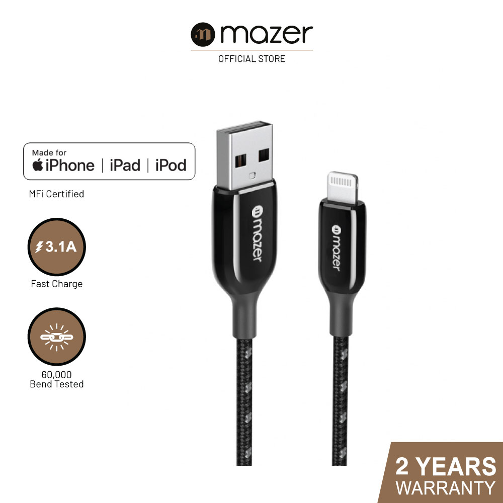 Mazer Infinite.LINK Pro 3 MFi certified USB-A to Lightning Cable