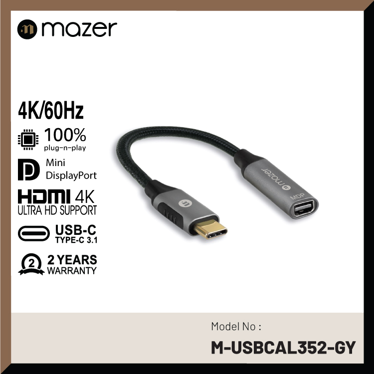 USB-C to 4K/60Hz Mini DisplayPort Adapter