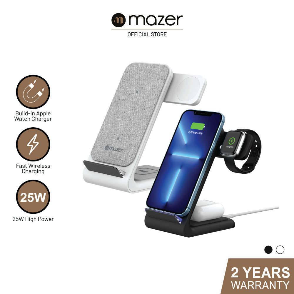 Mazer Infinite.BOOST Wi.DESK SWING-V2 25W Wireless charging stand (Apple Edition 3-in-1)