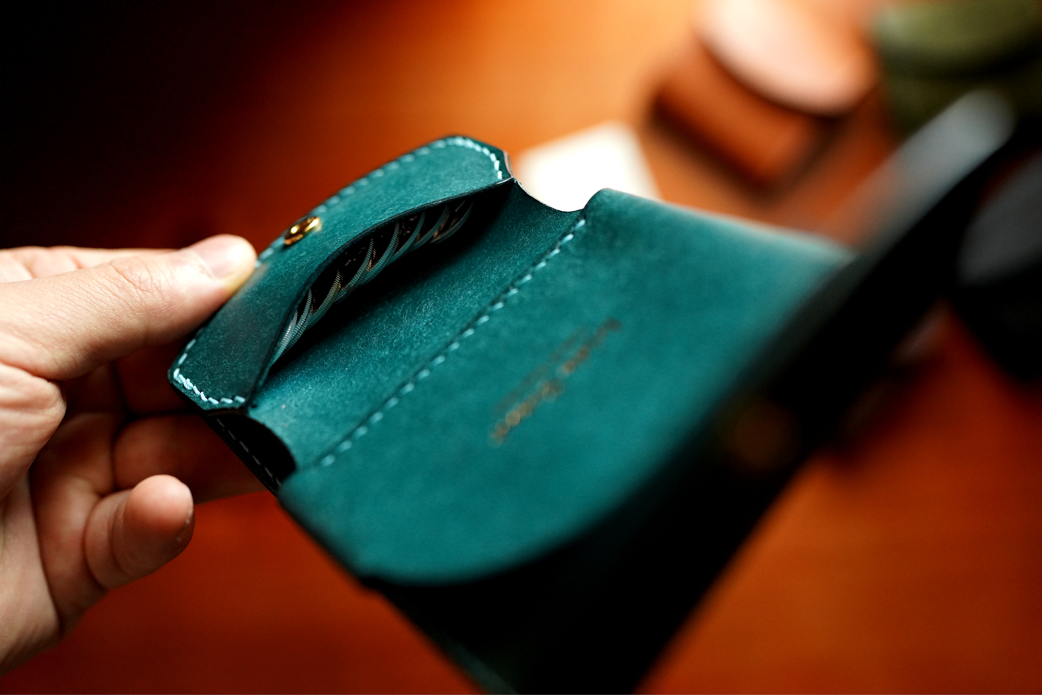 イタリアンレザー「プエブロ」三つ折り ミニ 小さい財布 