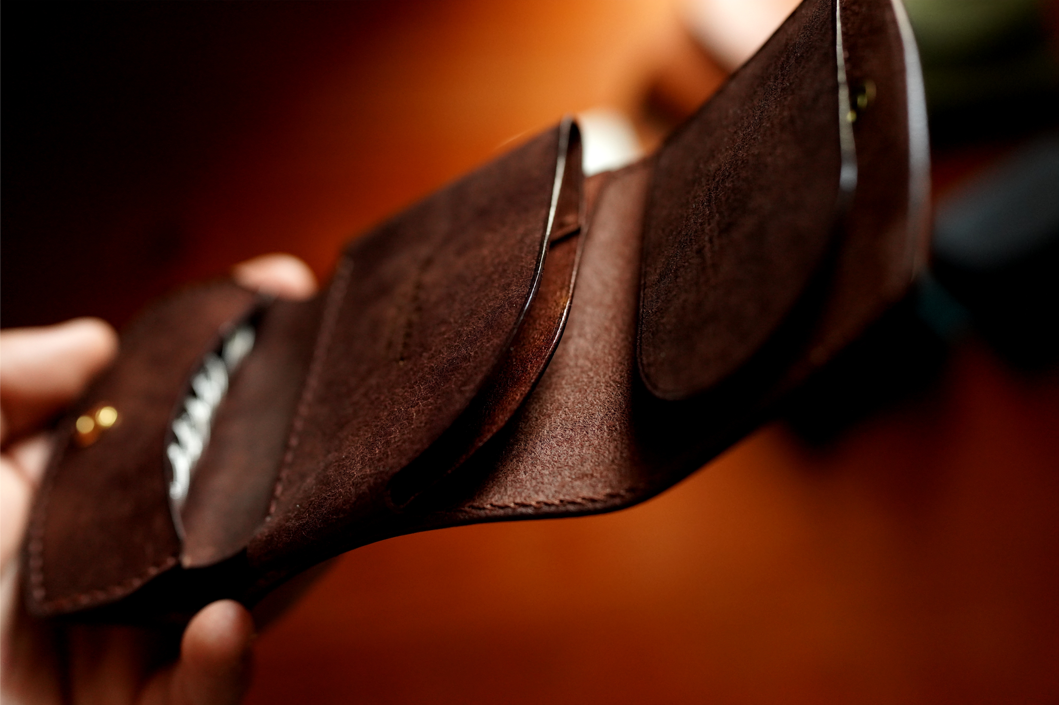 イタリアンレザー「プエブロ」三つ折り ミニ 小さい財布 