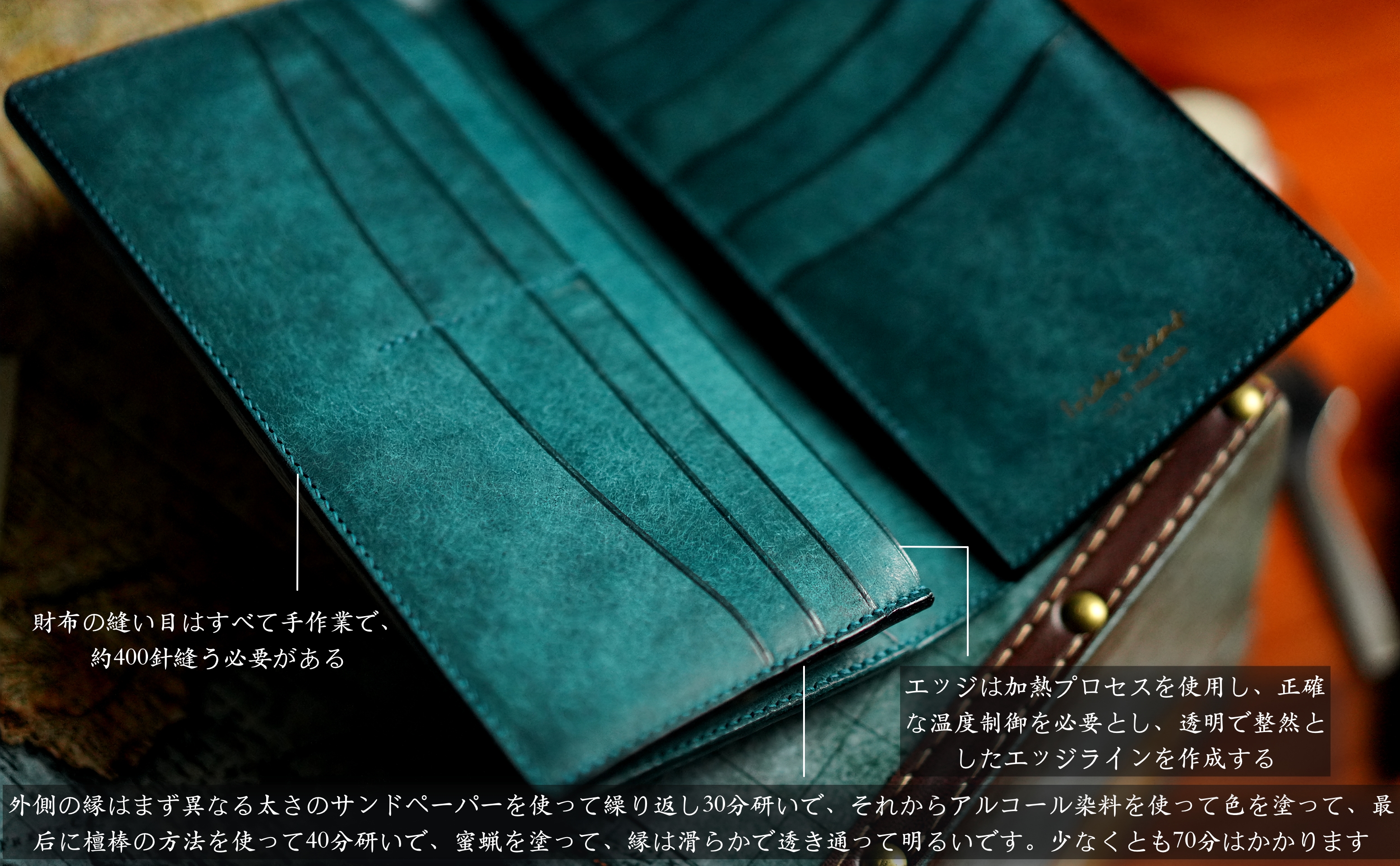 財布 メンズ 長財布 二つ折り