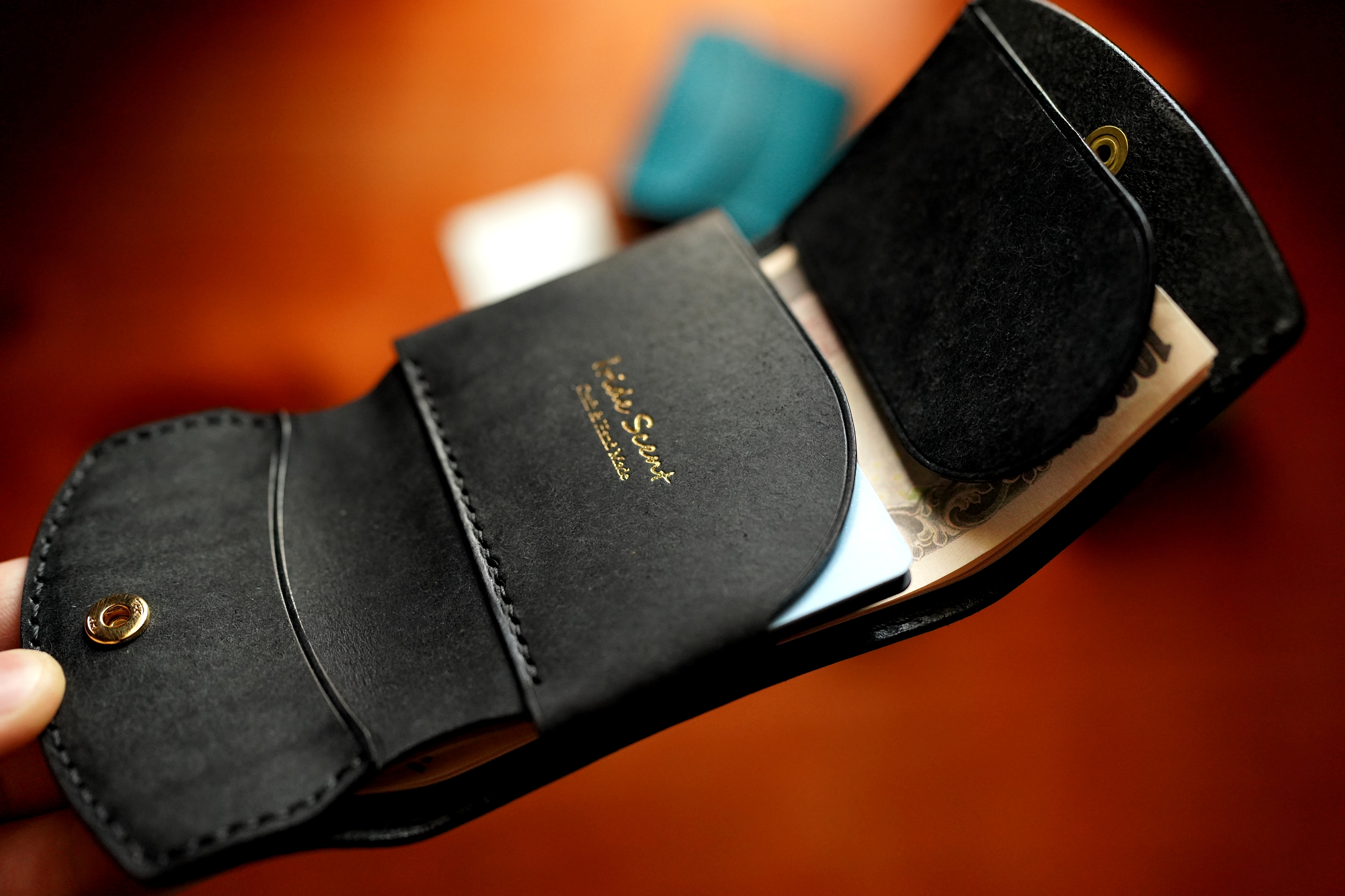 イタリアンレザー「プエブロ」三つ折り ミニ 小さい財布 