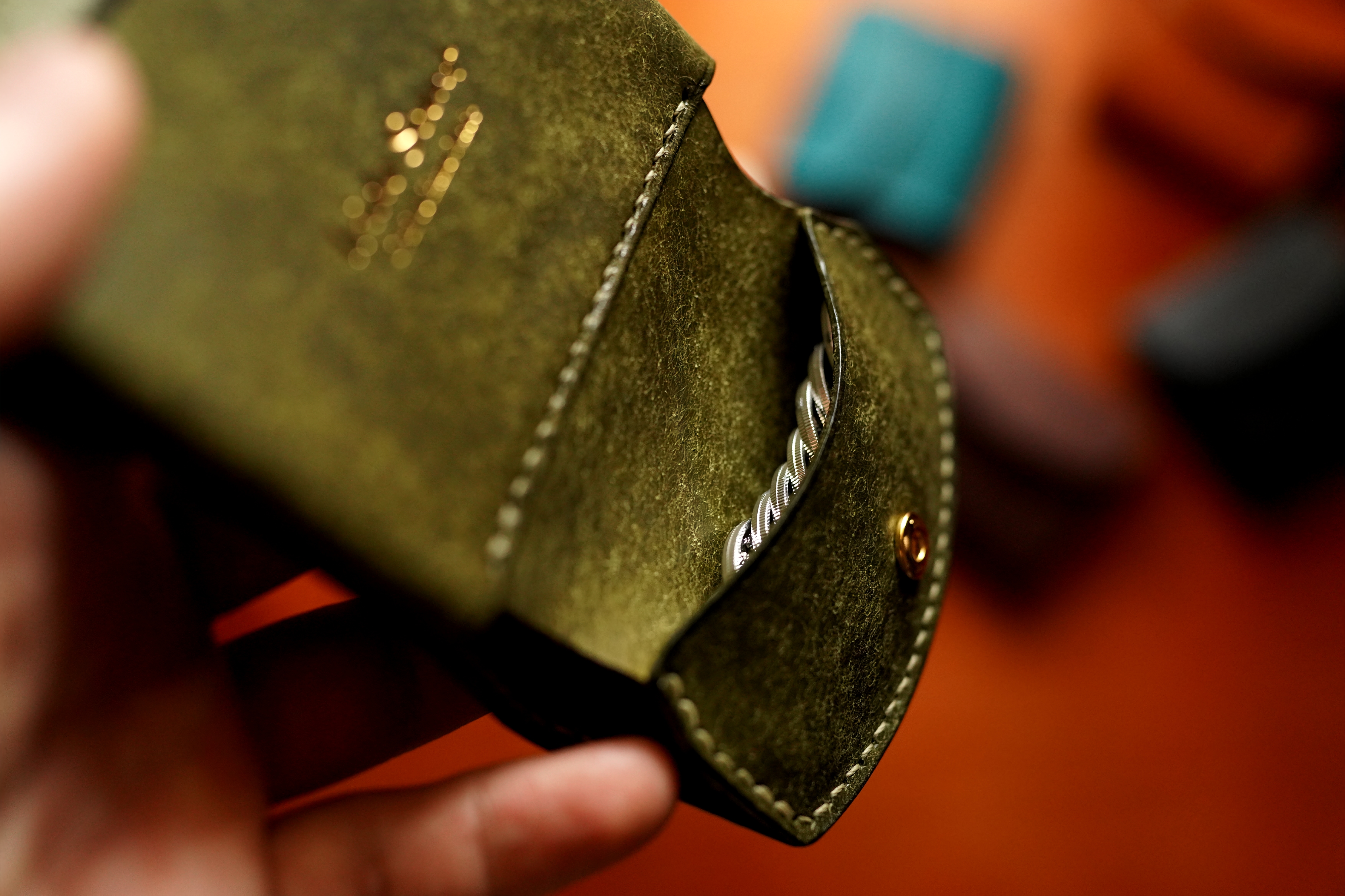 イタリアンレザー「プエブロ」三つ折り ミニ 小さい財布 