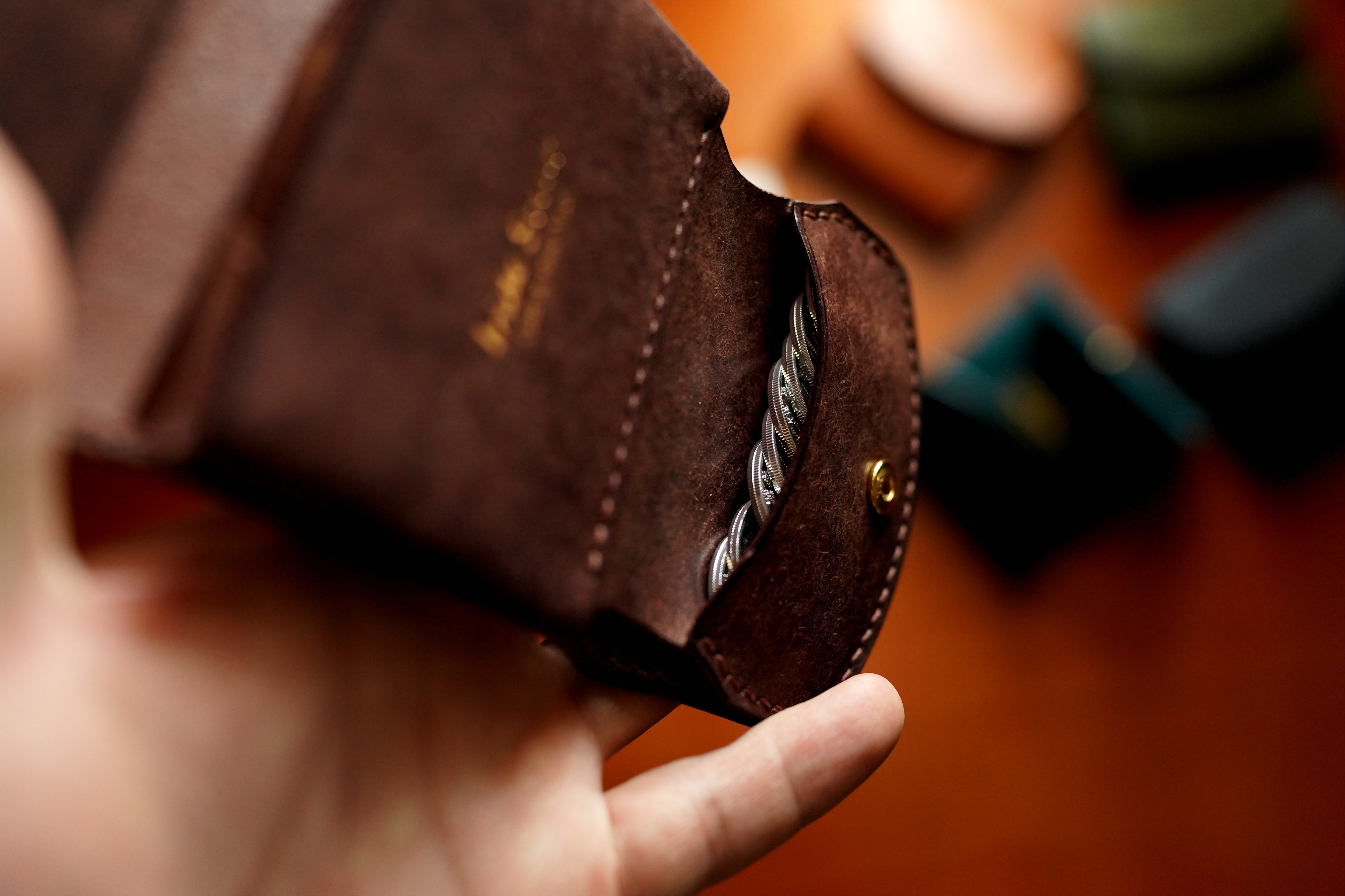 イタリアンレザー「プエブロ」三つ折り ミニ 小さい財布 