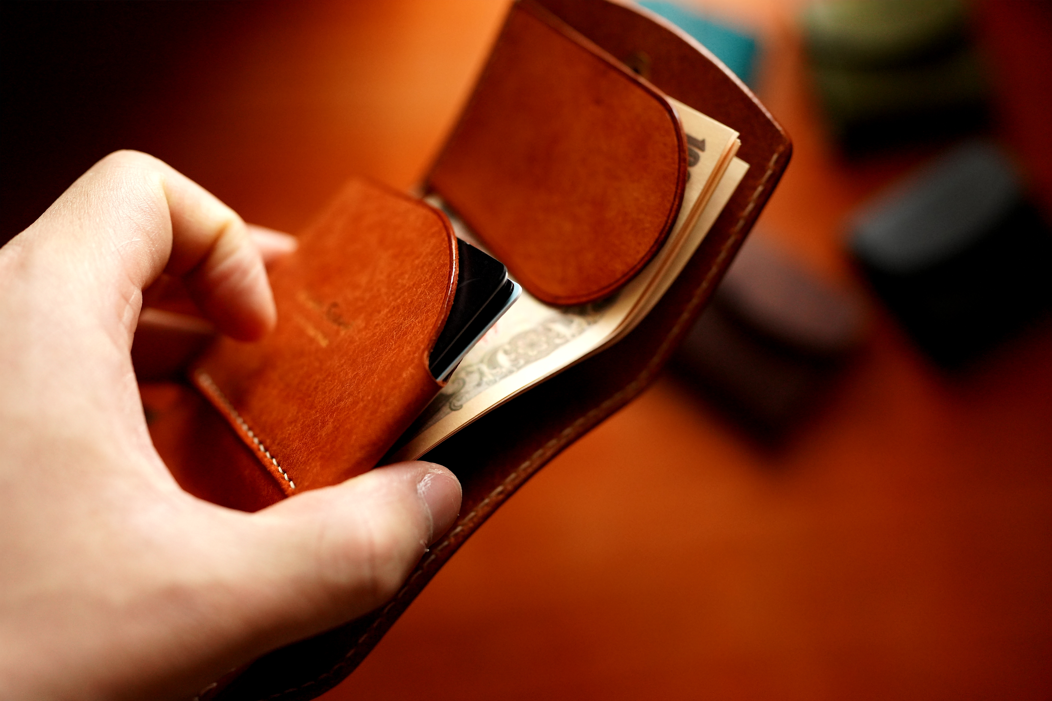 イタリアンレザー「プエブロ」三つ折り ミニ 小さい財布 