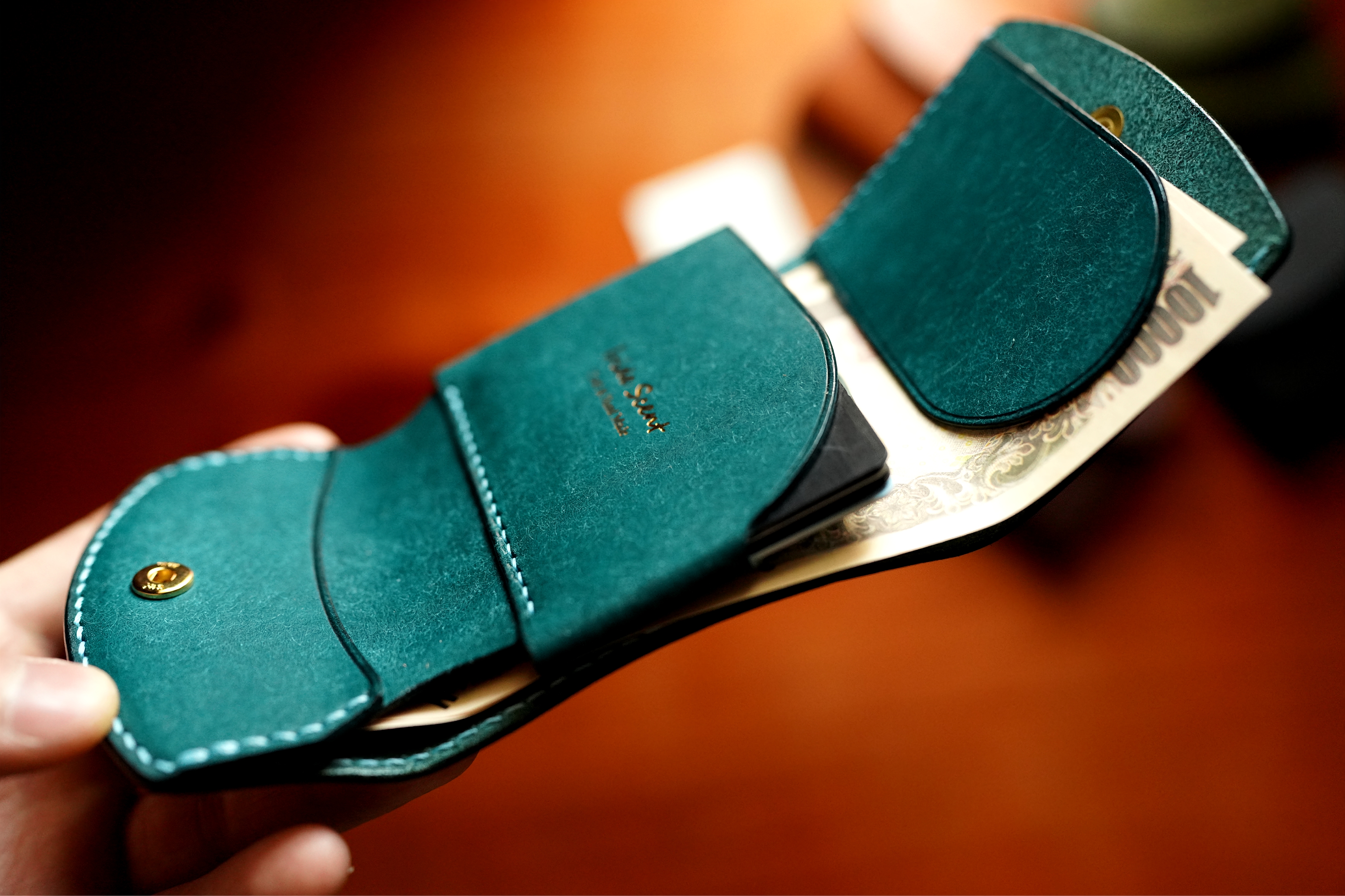 イタリアンレザー「プエブロ」三つ折り ミニ 小さい財布 