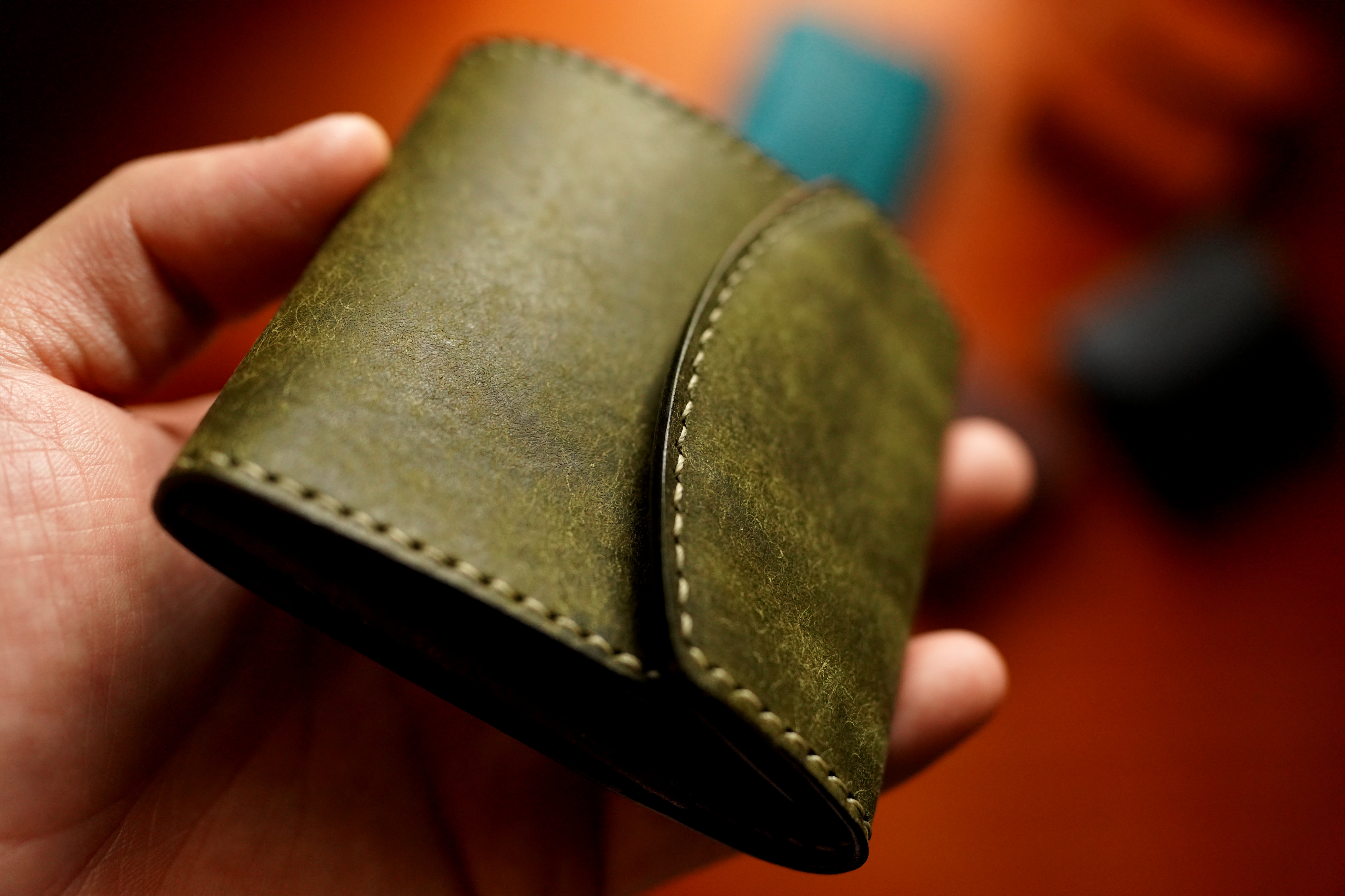 イタリアンレザー「プエブロ」三つ折り ミニ 小さい財布 