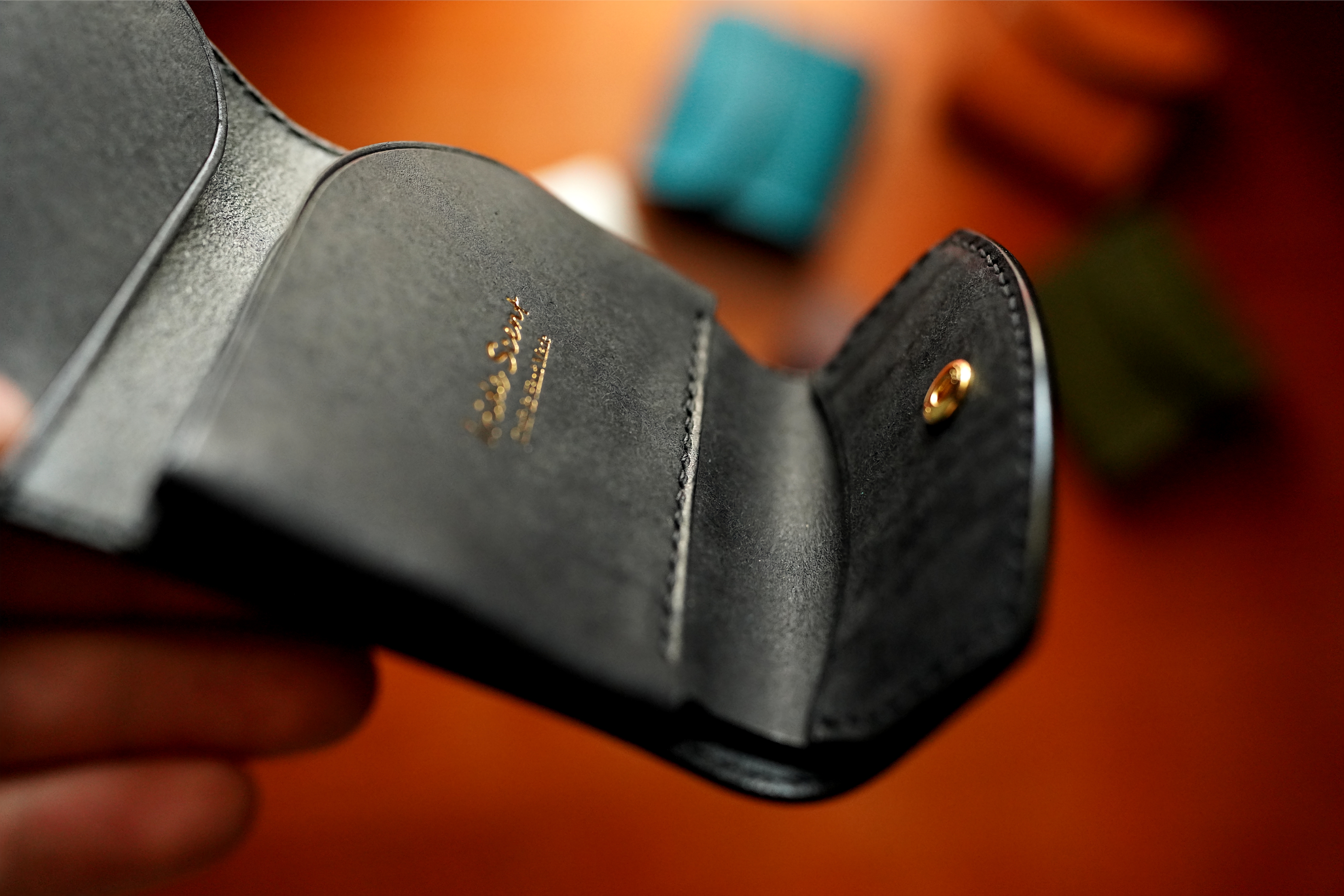 イタリアンレザー「プエブロ」三つ折り ミニ 小さい財布 