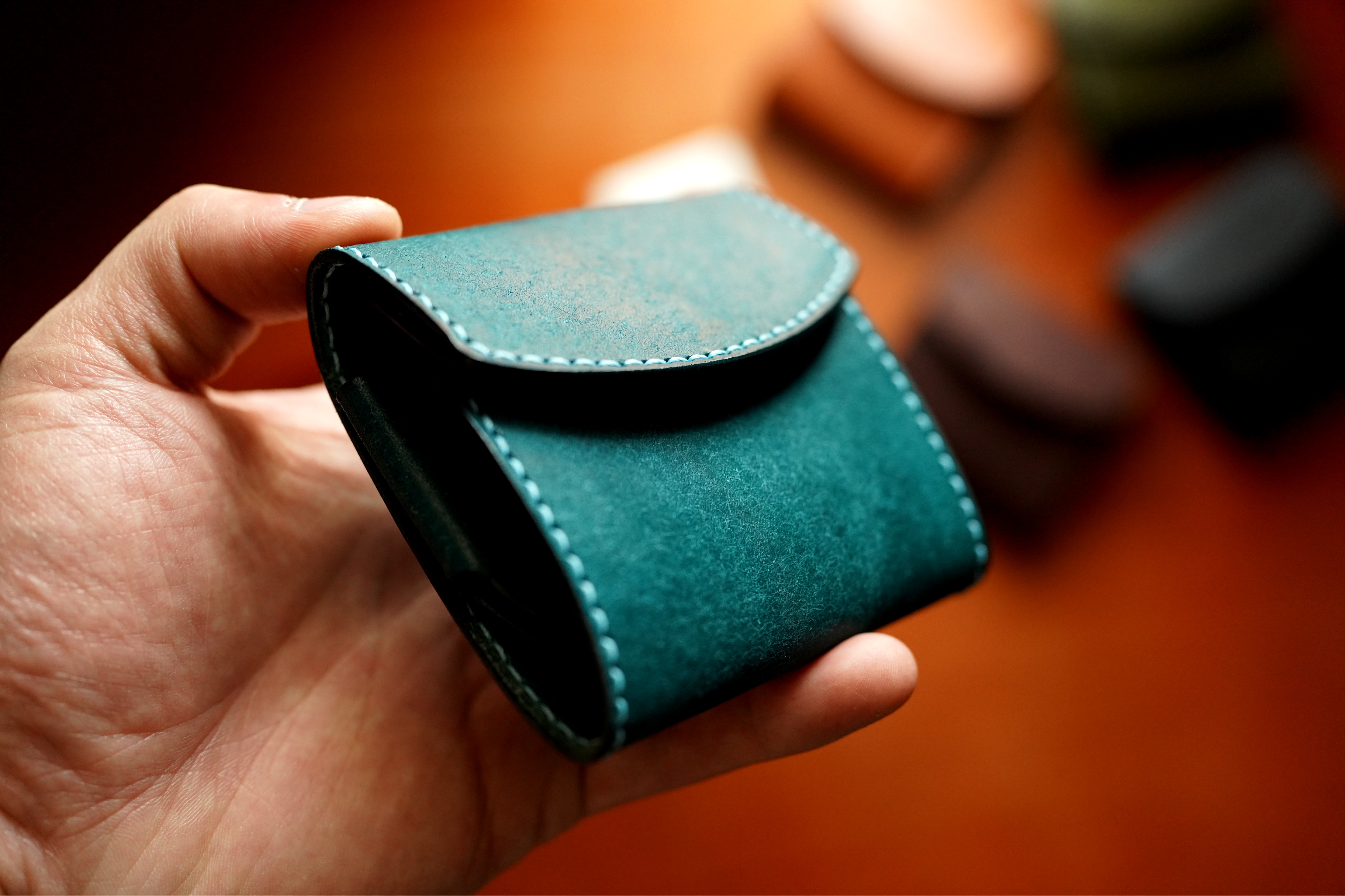 イタリアンレザー「プエブロ」三つ折り ミニ 小さい財布 