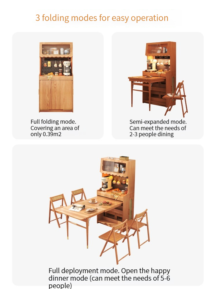 Folding dining table and chairs combination, modern and simplistic, suitable for small households-Smart-Living