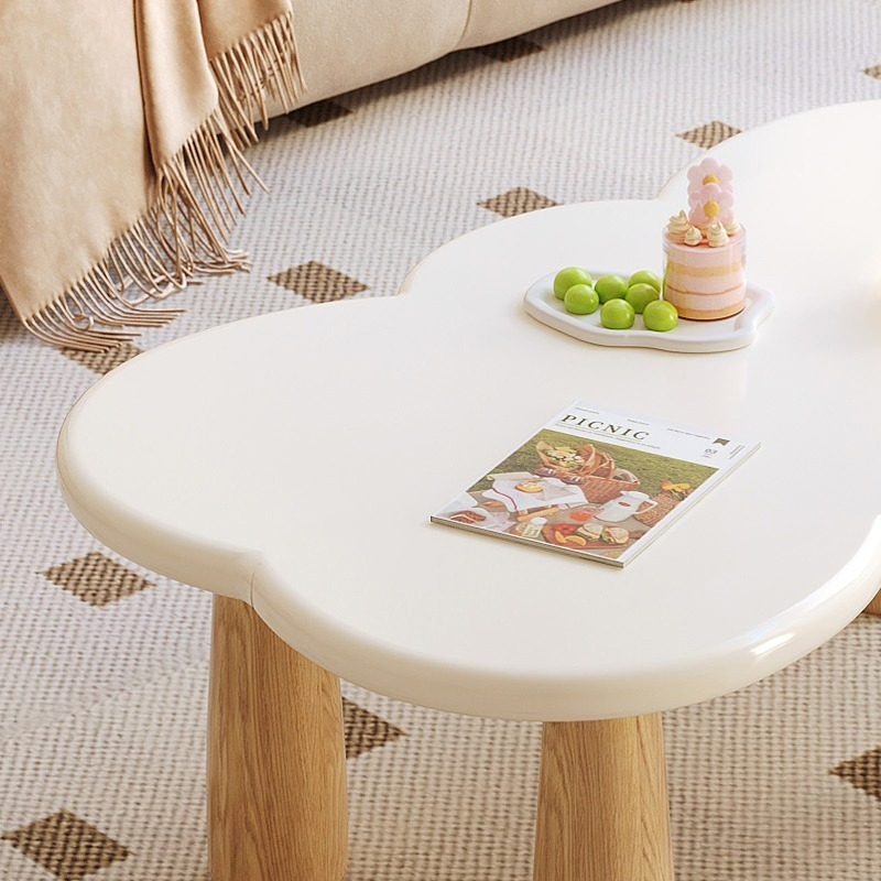 Cream style coffee table, small living room, modern and minimalist household, 2023 new internet celebrity creative irregular cloud coffee table-Smart-Living